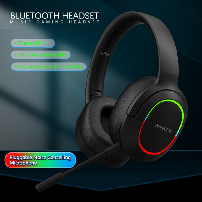 Auriculares inalámbricos para juegos con reducción de ruido ENC plegables L800 y micrófono