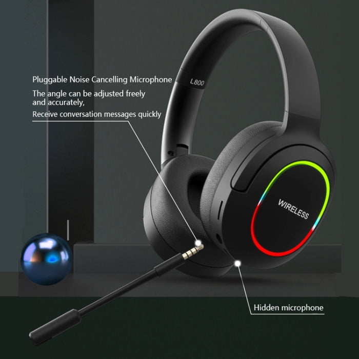 Auriculares inalámbricos para juegos con reducción de ruido ENC plegables L800 y micrófono