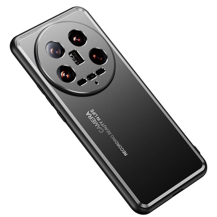 Caja de teléfono de metal esmerilado, For Xiaomi 14 Ultra, For Xiaomi 14 Pro, For Xiaomi 14, For Xiaomi Redmi Note 13 5G, For Xiaomi Redmi Note 13 Pro 5G