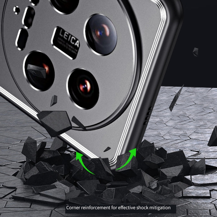 Caja de teléfono de metal esmerilado, For Xiaomi 14 Ultra, For Xiaomi 14 Pro, For Xiaomi 14, For Xiaomi Redmi Note 13 5G, For Xiaomi Redmi Note 13 Pro 5G