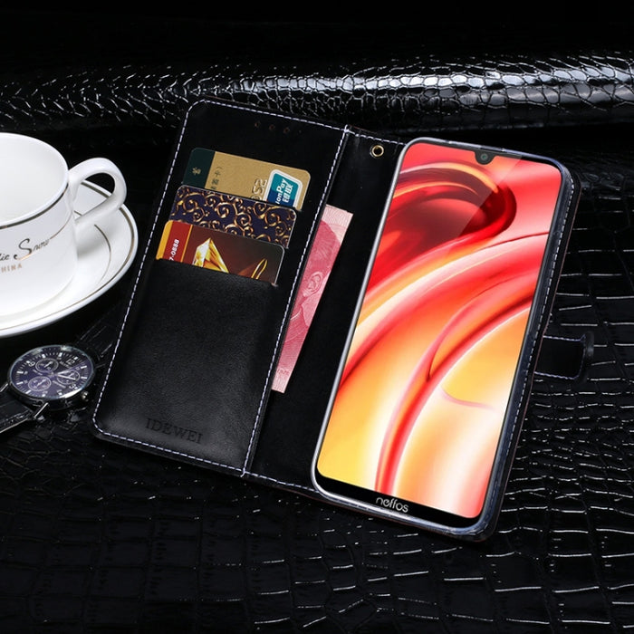idewei Estuche de cuero con tapa horizontal con textura de cocodrilo con soporte y ranuras para tarjetas y billetera, For DOOGEE X95, For Infinix Note 7, For TP-Link Neffos C9s, For Ulefone Note 8P, For Umidigi A3X, For Xiaomi Redmi 9A