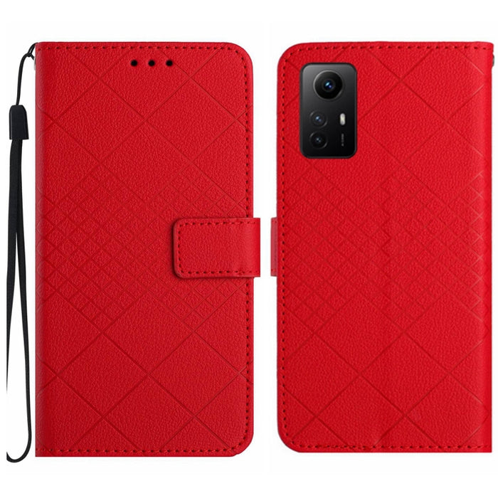 Funda para teléfono de cuero con textura de cuadrícula rómbica, For Xiaomi Poco F4 5G, For Xiaomi Redmi 10A / 9C, For Xiaomi 12 Pro, For Xiaomi 12