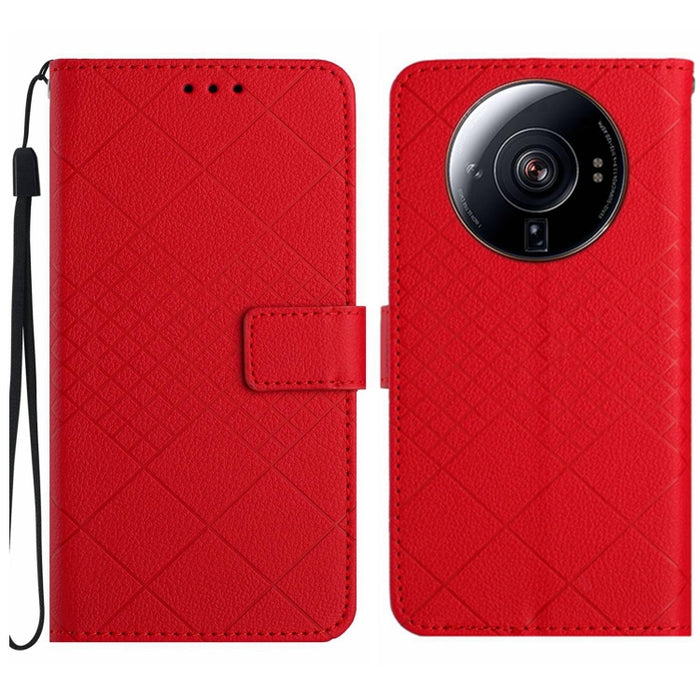 Funda para teléfono de cuero con textura de cuadrícula rómbica, For Xiaomi Redmi Note 12 4G Global, For Xiaomi Redmi A1 / A2, For Xiaomi Redmi 11A / Poco C55, For Xiaomi Redmi Note 12 Pro+ India, For Xiaomi Redmi Note 12 Pro India                      ...