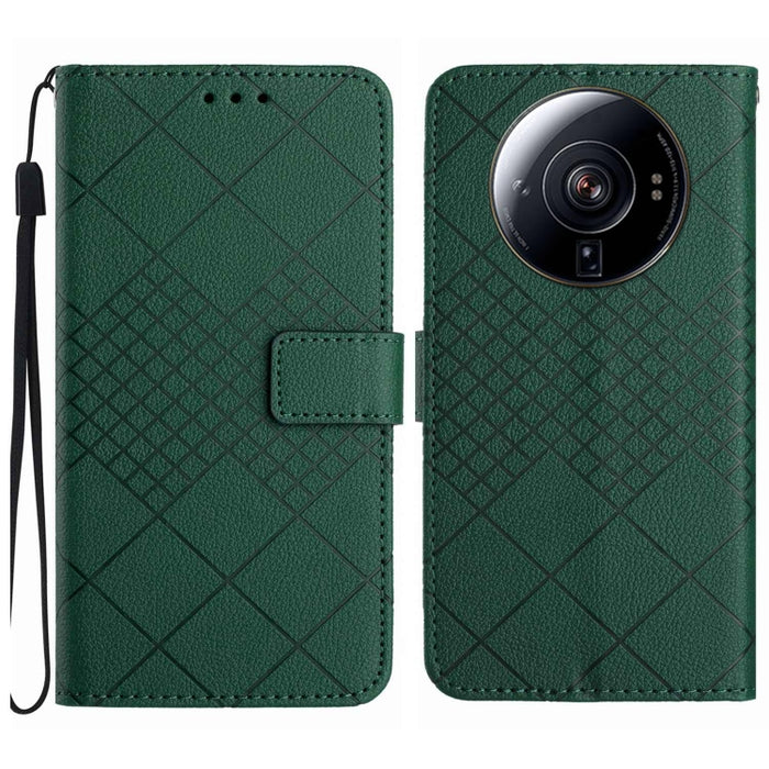 Funda para teléfono de cuero con textura de cuadrícula rómbica, For Xiaomi Redmi Note 12 4G Global, For Xiaomi Redmi A1 / A2, For Xiaomi Redmi 11A / Poco C55, For Xiaomi Redmi Note 12 Pro+ India, For Xiaomi Redmi Note 12 Pro India                      ...