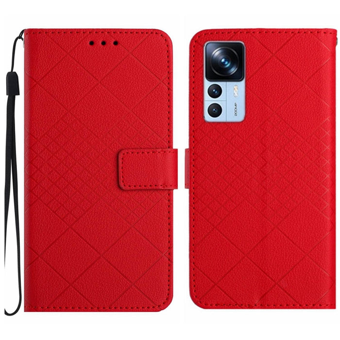 Funda para teléfono de cuero con textura de cuadrícula rómbica, For Xiaomi Redmi Note 12 4G Global, For Xiaomi Redmi A1 / A2, For Xiaomi Redmi 11A / Poco C55, For Xiaomi Redmi Note 12 Pro+ India, For Xiaomi Redmi Note 12 Pro India                      ...
