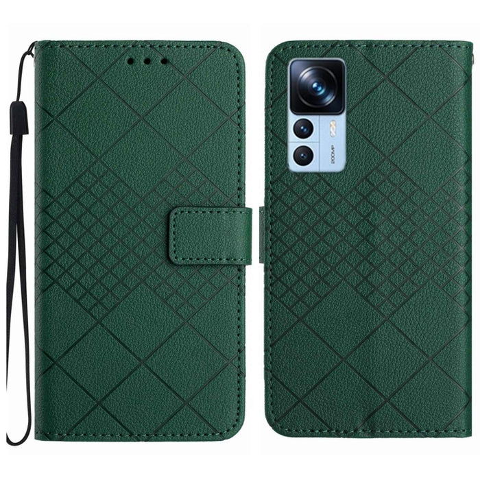 Funda para teléfono de cuero con textura de cuadrícula rómbica, For Xiaomi Redmi Note 12 4G Global, For Xiaomi Redmi A1 / A2, For Xiaomi Redmi 11A / Poco C55, For Xiaomi Redmi Note 12 Pro+ India, For Xiaomi Redmi Note 12 Pro India                      ...