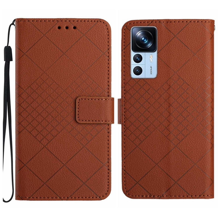 Funda para teléfono de cuero con textura de cuadrícula rómbica, For Xiaomi Redmi Note 12 4G Global, For Xiaomi Redmi A1 / A2, For Xiaomi Redmi 11A / Poco C55, For Xiaomi Redmi Note 12 Pro+ India, For Xiaomi Redmi Note 12 Pro India                      ...