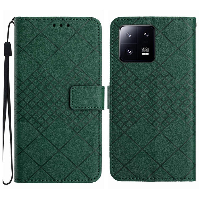 Funda para teléfono de cuero con textura de cuadrícula rómbica, For Xiaomi Redmi Note 12 4G Global, For Xiaomi Redmi A1 / A2, For Xiaomi Redmi 11A / Poco C55, For Xiaomi Redmi Note 12 Pro+ India, For Xiaomi Redmi Note 12 Pro India                      ...