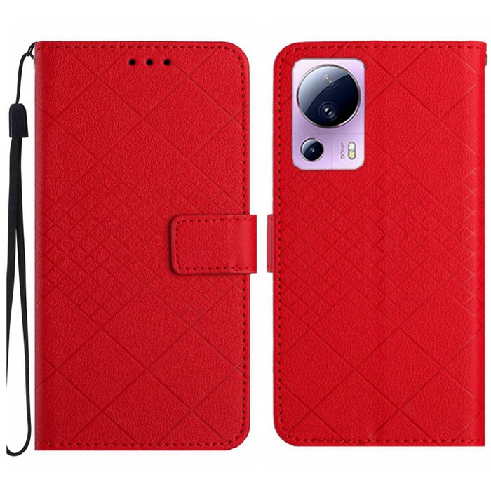 Funda para teléfono de cuero con textura de cuadrícula rómbica, For Xiaomi Redmi Note 12 4G Global, For Xiaomi Redmi A1 / A2, For Xiaomi Redmi 11A / Poco C55, For Xiaomi Redmi Note 12 Pro+ India, For Xiaomi Redmi Note 12 Pro India                      ...
