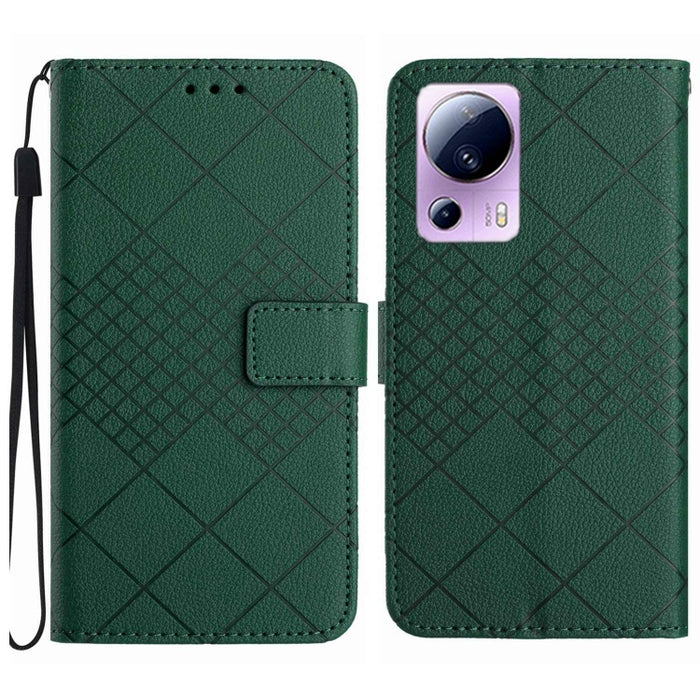 Funda para teléfono de cuero con textura de cuadrícula rómbica, For Xiaomi Redmi Note 12 4G Global, For Xiaomi Redmi A1 / A2, For Xiaomi Redmi 11A / Poco C55, For Xiaomi Redmi Note 12 Pro+ India, For Xiaomi Redmi Note 12 Pro India                      ...