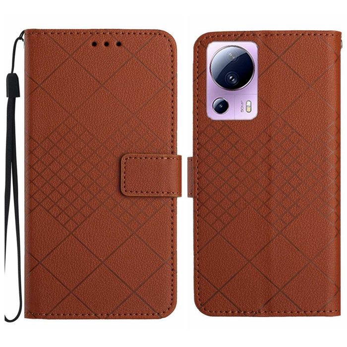 Funda para teléfono de cuero con textura de cuadrícula rómbica, For Xiaomi Redmi Note 12 4G Global, For Xiaomi Redmi A1 / A2, For Xiaomi Redmi 11A / Poco C55, For Xiaomi Redmi Note 12 Pro+ India, For Xiaomi Redmi Note 12 Pro India                      ...