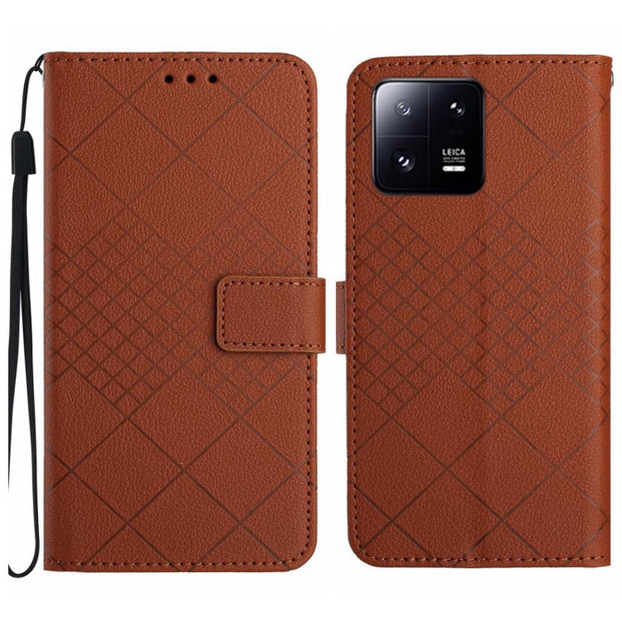 Funda para teléfono de cuero con textura de cuadrícula rómbica, For Xiaomi Redmi Note 12 4G Global, For Xiaomi Redmi A1 / A2, For Xiaomi Redmi 11A / Poco C55, For Xiaomi Redmi Note 12 Pro+ India, For Xiaomi Redmi Note 12 Pro India                      ...