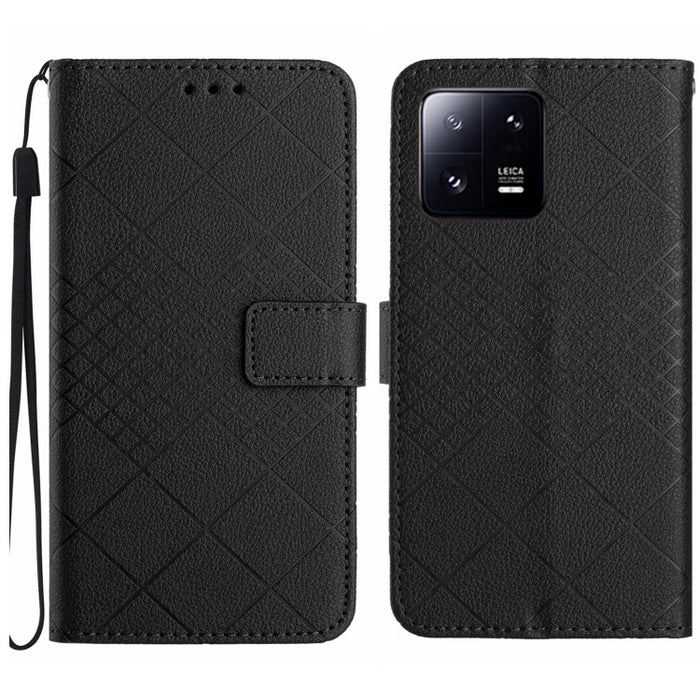 Funda para teléfono de cuero con textura de cuadrícula rómbica, For Xiaomi Redmi Note 12 4G Global, For Xiaomi Redmi A1 / A2, For Xiaomi Redmi 11A / Poco C55, For Xiaomi Redmi Note 12 Pro+ India, For Xiaomi Redmi Note 12 Pro India                      ...