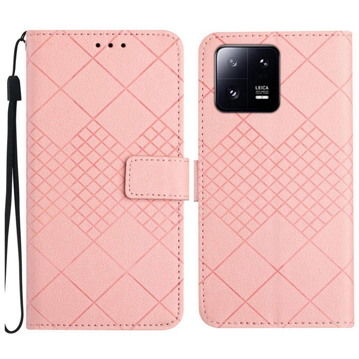 Funda para teléfono de cuero con textura de cuadrícula rómbica, For Xiaomi Redmi Note 12 4G Global, For Xiaomi Redmi A1 / A2, For Xiaomi Redmi 11A / Poco C55, For Xiaomi Redmi Note 12 Pro+ India, For Xiaomi Redmi Note 12 Pro India                      ...