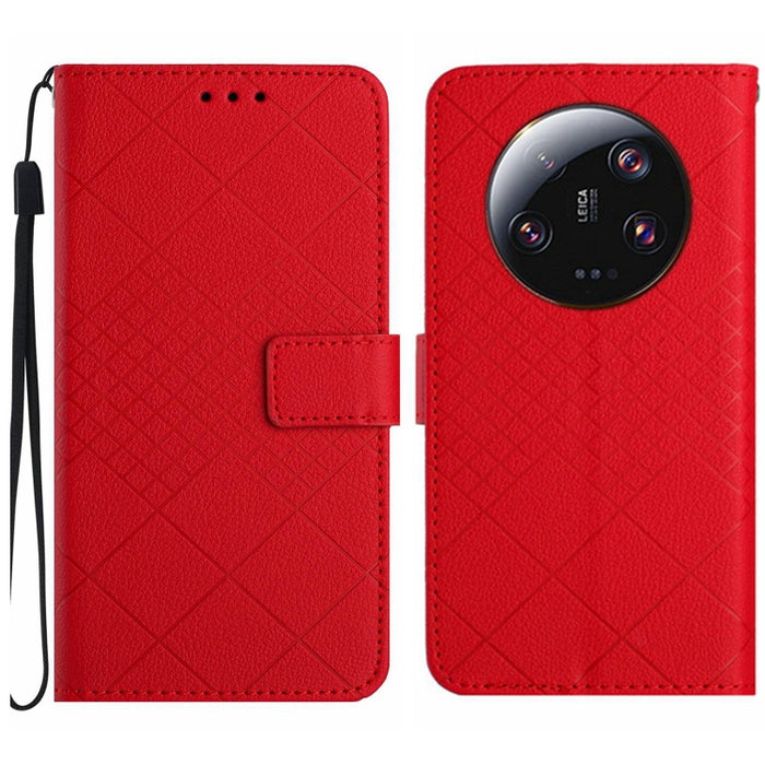 Funda para teléfono de cuero con textura de cuadrícula rómbica, For Xiaomi Redmi 13 4G Global / 5G Global, For Xiaomi Redmi A3, For Xiaomi Redmi Note 13 4G Global, For Xiaomi Redmi 13C 5G, For Xiaomi 14 Ultra, For Xiaomi 14 Pro, For Xiaomi 14          ...