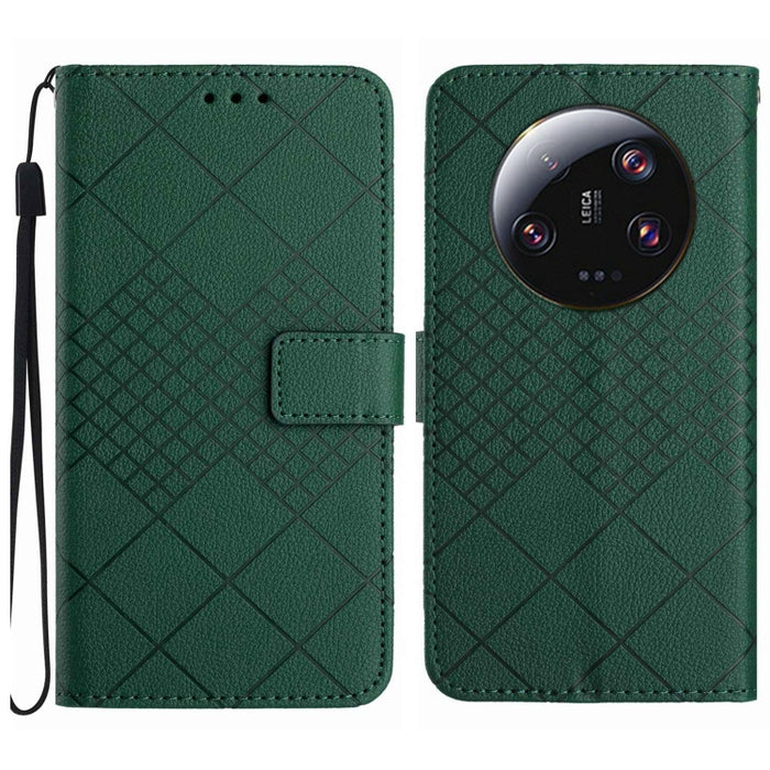 Funda para teléfono de cuero con textura de cuadrícula rómbica, For Xiaomi Redmi 13 4G Global / 5G Global, For Xiaomi Redmi A3, For Xiaomi Redmi Note 13 4G Global, For Xiaomi Redmi 13C 5G, For Xiaomi 14 Ultra, For Xiaomi 14 Pro, For Xiaomi 14          ...
