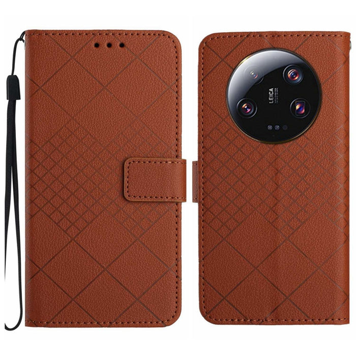 Funda para teléfono de cuero con textura de cuadrícula rómbica, For Xiaomi Redmi 13 4G Global / 5G Global, For Xiaomi Redmi A3, For Xiaomi Redmi Note 13 4G Global, For Xiaomi Redmi 13C 5G, For Xiaomi 14 Ultra, For Xiaomi 14 Pro, For Xiaomi 14          ...