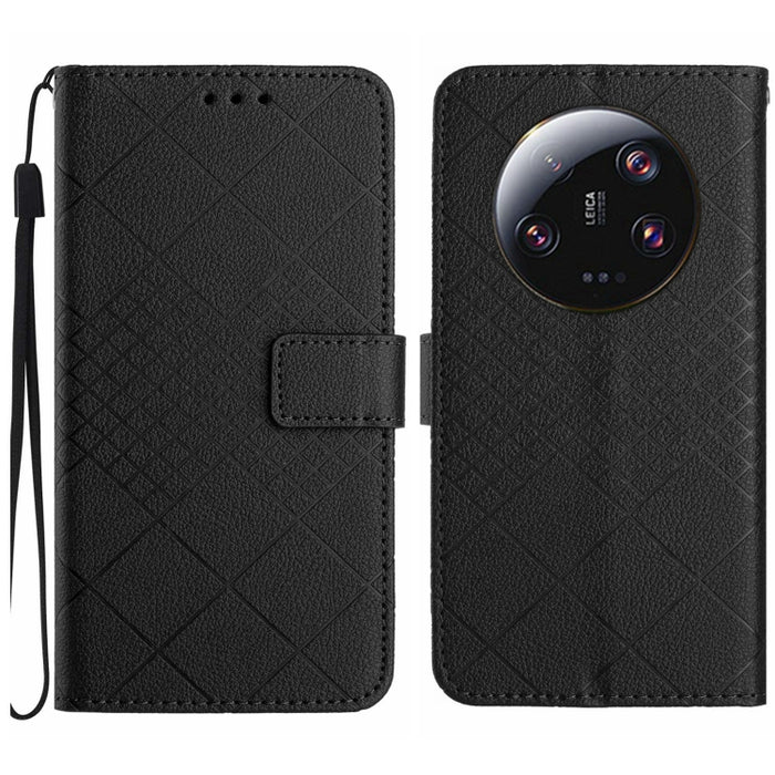 Funda para teléfono de cuero con textura de cuadrícula rómbica, For Xiaomi Redmi 13 4G Global / 5G Global, For Xiaomi Redmi A3, For Xiaomi Redmi Note 13 4G Global, For Xiaomi Redmi 13C 5G, For Xiaomi 14 Ultra, For Xiaomi 14 Pro, For Xiaomi 14          ...
