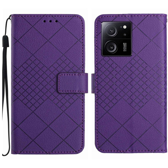 Funda para teléfono de cuero con textura de cuadrícula rómbica, For Xiaomi Redmi 13 4G Global / 5G Global, For Xiaomi Redmi A3, For Xiaomi Redmi Note 13 4G Global, For Xiaomi Redmi 13C 5G, For Xiaomi 14 Ultra, For Xiaomi 14 Pro, For Xiaomi 14          ...