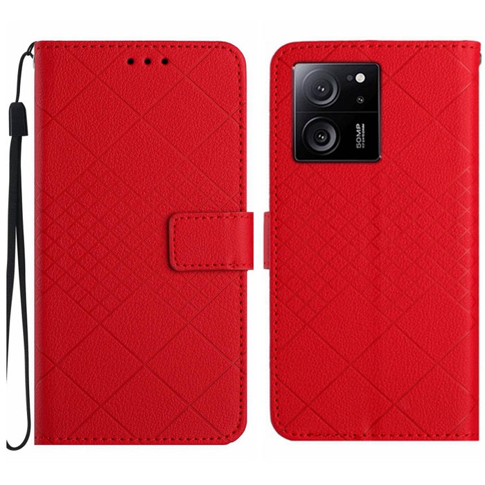 Funda para teléfono de cuero con textura de cuadrícula rómbica, For Xiaomi Redmi 13 4G Global / 5G Global, For Xiaomi Redmi A3, For Xiaomi Redmi Note 13 4G Global, For Xiaomi Redmi 13C 5G, For Xiaomi 14 Ultra, For Xiaomi 14 Pro, For Xiaomi 14          ...