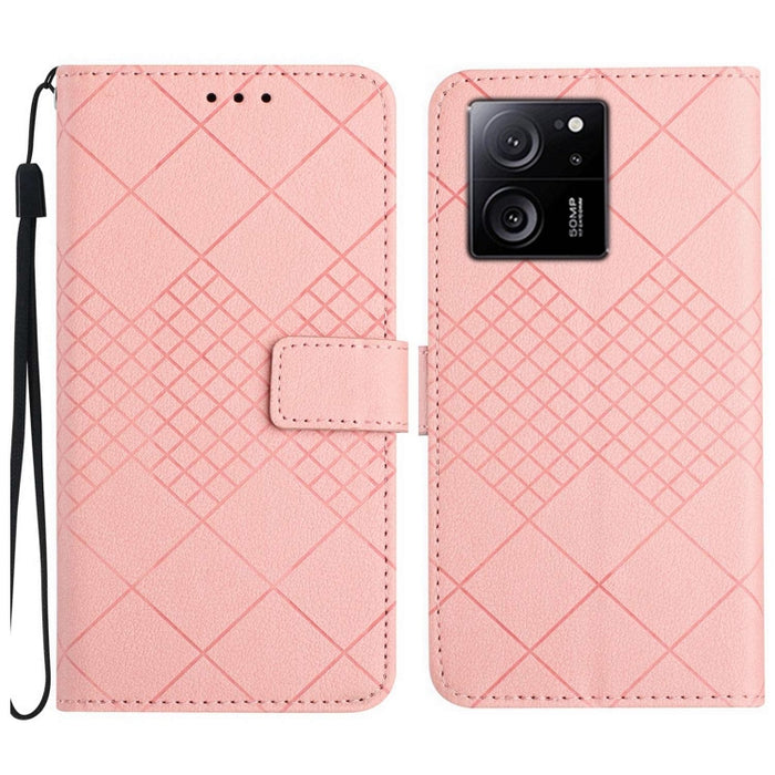 Funda para teléfono de cuero con textura de cuadrícula rómbica, For Xiaomi Redmi 13 4G Global / 5G Global, For Xiaomi Redmi A3, For Xiaomi Redmi Note 13 4G Global, For Xiaomi Redmi 13C 5G, For Xiaomi 14 Ultra, For Xiaomi 14 Pro, For Xiaomi 14          ...