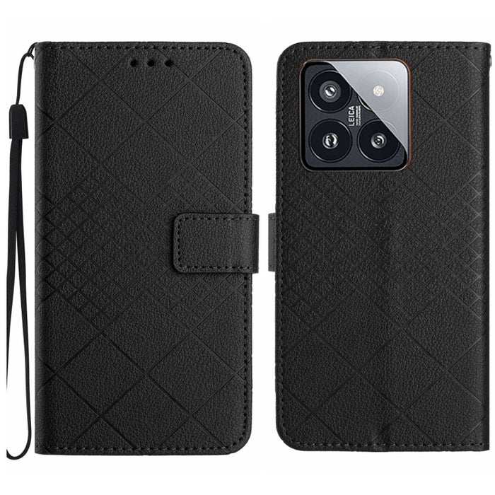Funda para teléfono de cuero con textura de cuadrícula rómbica, For Xiaomi Redmi 13 4G Global / 5G Global, For Xiaomi Redmi A3, For Xiaomi Redmi Note 13 4G Global, For Xiaomi Redmi 13C 5G, For Xiaomi 14 Ultra, For Xiaomi 14 Pro, For Xiaomi 14          ...