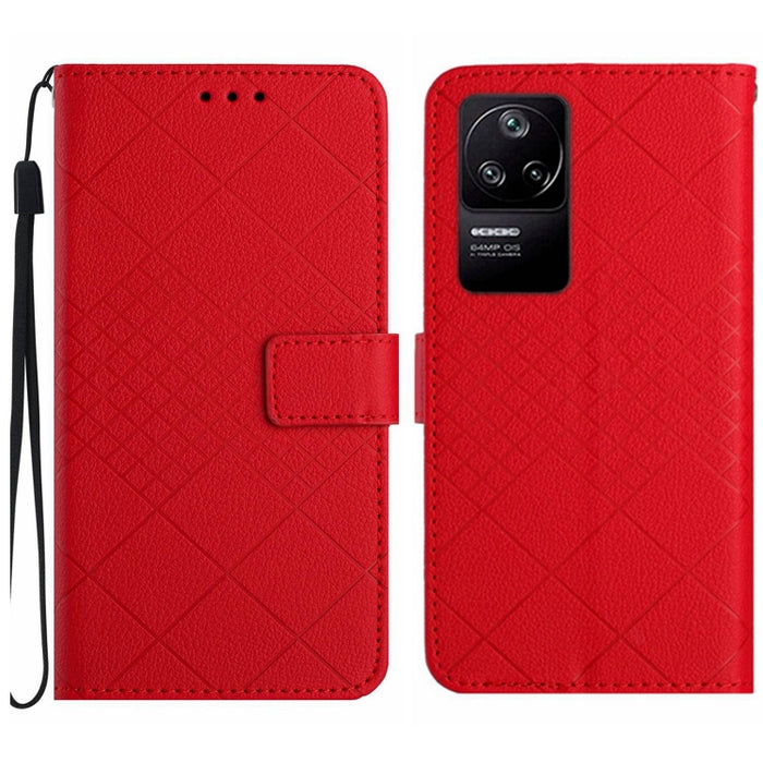 Funda para teléfono de cuero con textura de cuadrícula rómbica, For Xiaomi Poco F4 5G, For Xiaomi Redmi 10A / 9C, For Xiaomi 12 Pro, For Xiaomi 12