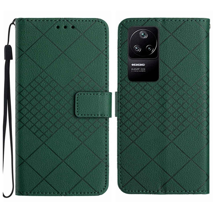 Funda para teléfono de cuero con textura de cuadrícula rómbica, For Xiaomi Poco F4 5G, For Xiaomi Redmi 10A / 9C, For Xiaomi 12 Pro, For Xiaomi 12
