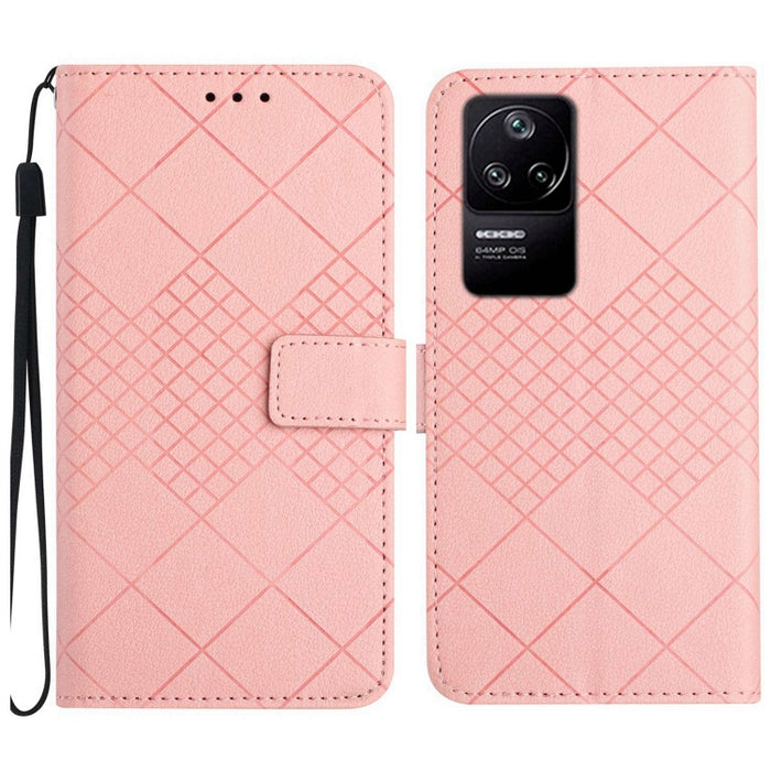 Funda para teléfono de cuero con textura de cuadrícula rómbica, For Xiaomi Poco F4 5G, For Xiaomi Redmi 10A / 9C, For Xiaomi 12 Pro, For Xiaomi 12