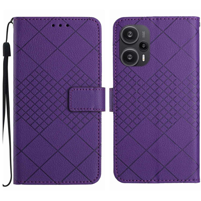 Funda para teléfono de cuero con textura de cuadrícula rómbica, For Xiaomi Redmi 13 4G Global / 5G Global, For Xiaomi Redmi A3, For Xiaomi Redmi Note 13 4G Global, For Xiaomi Redmi 13C 5G, For Xiaomi 14 Ultra, For Xiaomi 14 Pro, For Xiaomi 14          ...