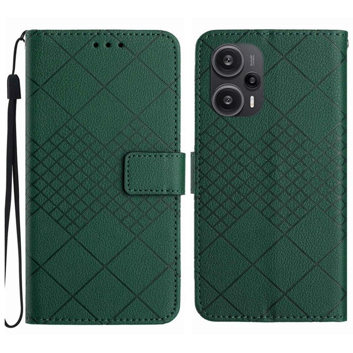 Funda para teléfono de cuero con textura de cuadrícula rómbica, For Xiaomi Redmi 13 4G Global / 5G Global, For Xiaomi Redmi A3, For Xiaomi Redmi Note 13 4G Global, For Xiaomi Redmi 13C 5G, For Xiaomi 14 Ultra, For Xiaomi 14 Pro, For Xiaomi 14          ...