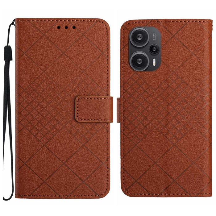 Funda para teléfono de cuero con textura de cuadrícula rómbica, For Xiaomi Redmi 13 4G Global / 5G Global, For Xiaomi Redmi A3, For Xiaomi Redmi Note 13 4G Global, For Xiaomi Redmi 13C 5G, For Xiaomi 14 Ultra, For Xiaomi 14 Pro, For Xiaomi 14          ...