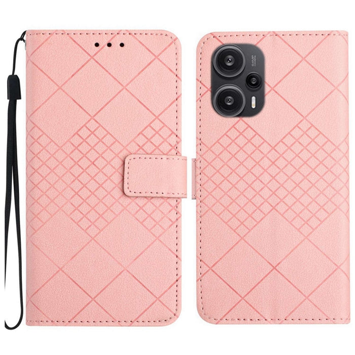 Funda para teléfono de cuero con textura de cuadrícula rómbica, For Xiaomi Redmi 13 4G Global / 5G Global, For Xiaomi Redmi A3, For Xiaomi Redmi Note 13 4G Global, For Xiaomi Redmi 13C 5G, For Xiaomi 14 Ultra, For Xiaomi 14 Pro, For Xiaomi 14          ...