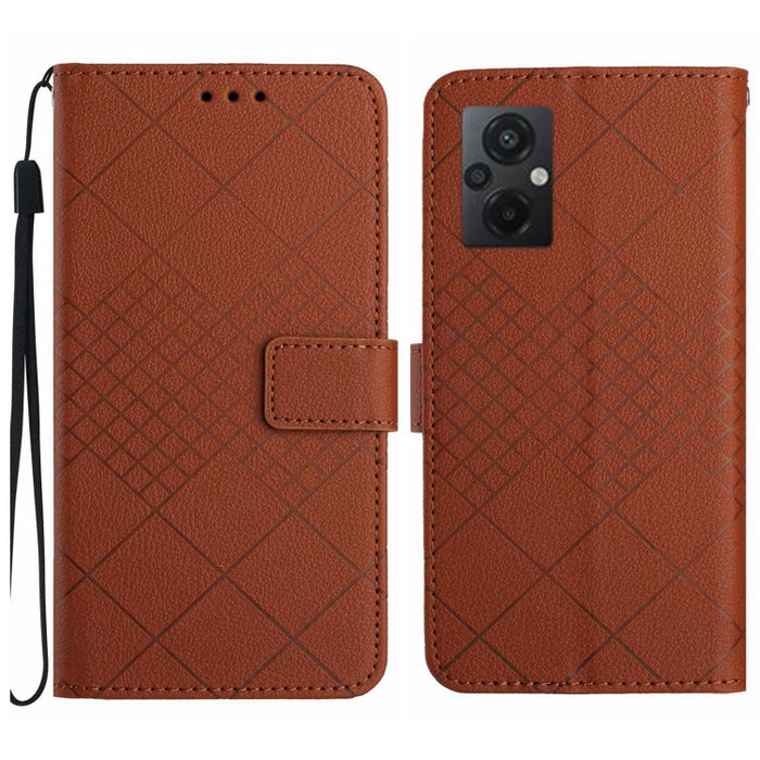 Funda para teléfono de cuero con textura de cuadrícula rómbica, For Xiaomi Redmi Note 12 4G Global, For Xiaomi Redmi A1 / A2, For Xiaomi Redmi 11A / Poco C55, For Xiaomi Redmi Note 12 Pro+ India, For Xiaomi Redmi Note 12 Pro India                      ...