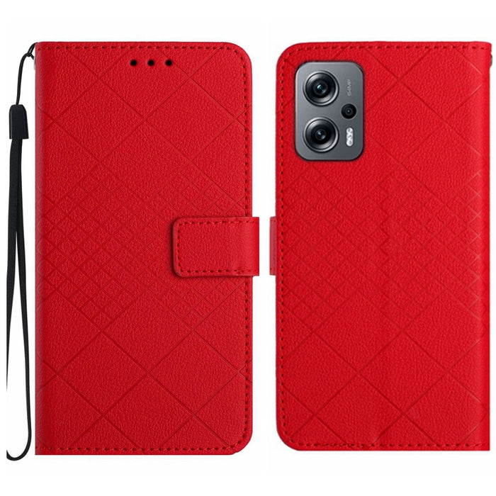 Funda para teléfono de cuero con textura de cuadrícula rómbica, For Xiaomi Redmi Note 12 4G Global, For Xiaomi Redmi A1 / A2, For Xiaomi Redmi 11A / Poco C55, For Xiaomi Redmi Note 12 Pro+ India, For Xiaomi Redmi Note 12 Pro India                      ...