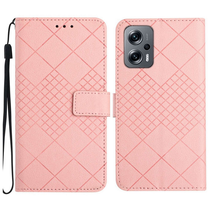 Funda para teléfono de cuero con textura de cuadrícula rómbica, For Xiaomi Redmi Note 12 4G Global, For Xiaomi Redmi A1 / A2, For Xiaomi Redmi 11A / Poco C55, For Xiaomi Redmi Note 12 Pro+ India, For Xiaomi Redmi Note 12 Pro India                      ...