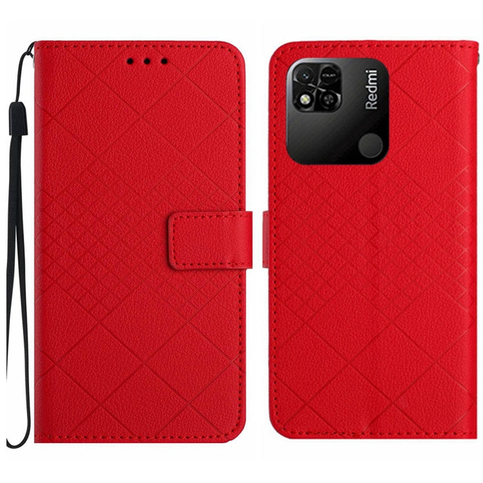 Funda para teléfono de cuero con textura de cuadrícula rómbica, For Xiaomi Poco F4 5G, For Xiaomi Redmi 10A / 9C, For Xiaomi 12 Pro, For Xiaomi 12