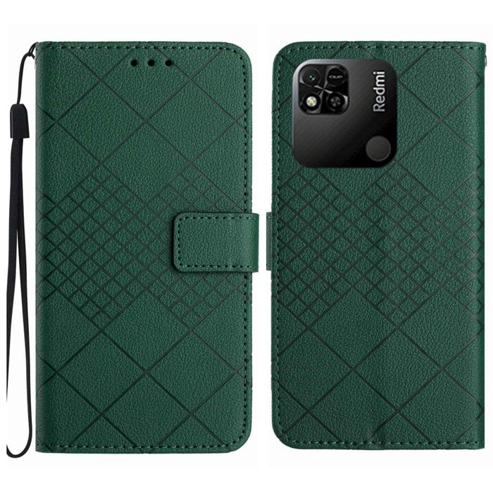 Funda para teléfono de cuero con textura de cuadrícula rómbica, For Xiaomi Poco F4 5G, For Xiaomi Redmi 10A / 9C, For Xiaomi 12 Pro, For Xiaomi 12