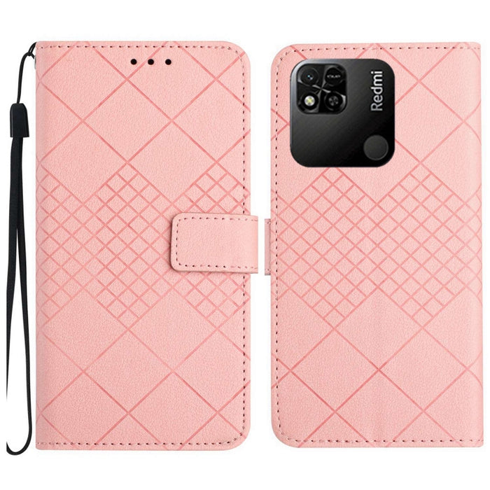 Funda para teléfono de cuero con textura de cuadrícula rómbica, For Xiaomi Poco F4 5G, For Xiaomi Redmi 10A / 9C, For Xiaomi 12 Pro, For Xiaomi 12