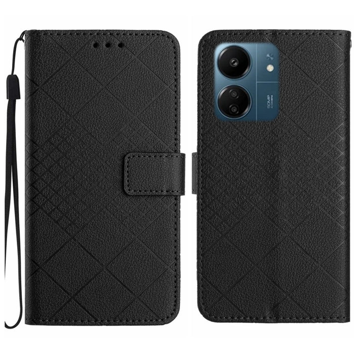 Funda para teléfono de cuero con textura de cuadrícula rómbica, For Xiaomi Redmi 13 4G Global / 5G Global, For Xiaomi Redmi A3, For Xiaomi Redmi Note 13 4G Global, For Xiaomi Redmi 13C 5G, For Xiaomi 14 Ultra, For Xiaomi 14 Pro, For Xiaomi 14          ...