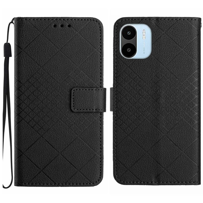 Funda para teléfono de cuero con textura de cuadrícula rómbica, For Xiaomi Redmi Note 12 4G Global, For Xiaomi Redmi A1 / A2, For Xiaomi Redmi 11A / Poco C55, For Xiaomi Redmi Note 12 Pro+ India, For Xiaomi Redmi Note 12 Pro India                      ...