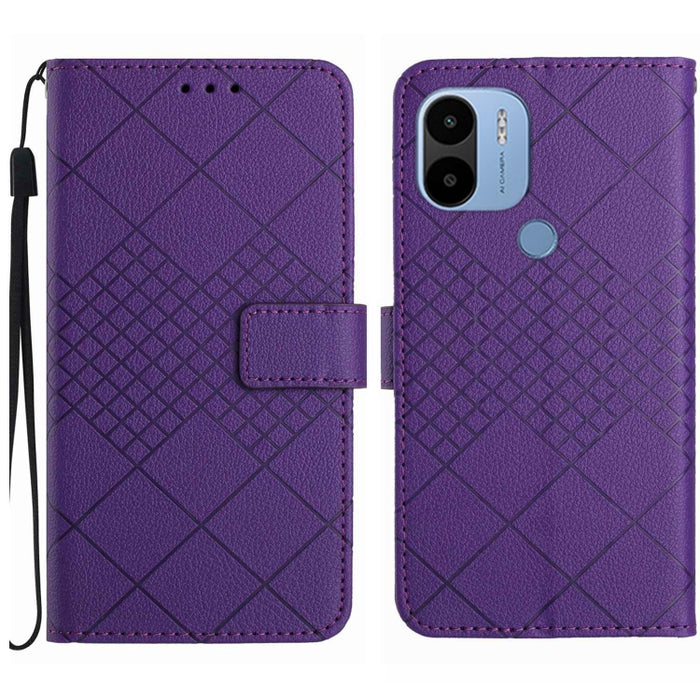 Funda para teléfono de cuero con textura de cuadrícula rómbica, For Xiaomi Redmi 13 4G Global / 5G Global, For Xiaomi Redmi A3, For Xiaomi Redmi Note 13 4G Global, For Xiaomi Redmi 13C 5G, For Xiaomi 14 Ultra, For Xiaomi 14 Pro, For Xiaomi 14          ...
