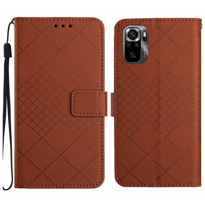 Funda para teléfono de cuero con textura de cuadrícula rómbica, For Xiaomi Redmi Note 12 4G Global, For Xiaomi Redmi A1 / A2, For Xiaomi Redmi 11A / Poco C55, For Xiaomi Redmi Note 12 Pro+ India, For Xiaomi Redmi Note 12 Pro India                      ...