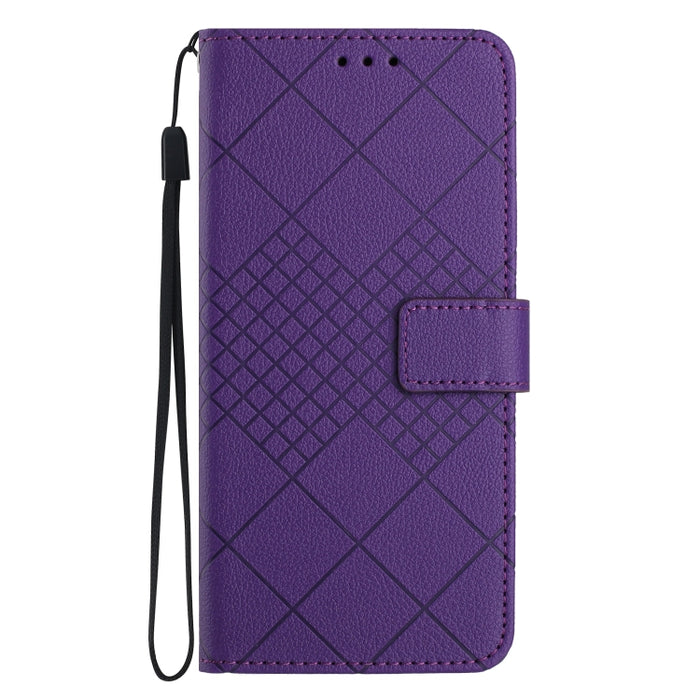 Funda para teléfono de cuero con textura de cuadrícula rómbica, For Xiaomi Redmi Note 12 4G Global, For Xiaomi Redmi A1 / A2, For Xiaomi Redmi 11A / Poco C55, For Xiaomi Redmi Note 12 Pro+ India, For Xiaomi Redmi Note 12 Pro India                      ...