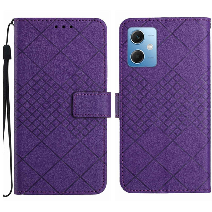 Funda para teléfono de cuero con textura de cuadrícula rómbica, For Xiaomi Redmi Note 12 4G Global, For Xiaomi Redmi A1 / A2, For Xiaomi Redmi 11A / Poco C55, For Xiaomi Redmi Note 12 Pro+ India, For Xiaomi Redmi Note 12 Pro India                      ...