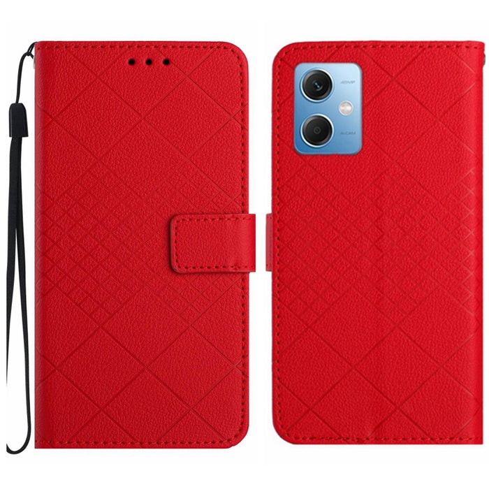Funda para teléfono de cuero con textura de cuadrícula rómbica, For Xiaomi Redmi Note 12 4G Global, For Xiaomi Redmi A1 / A2, For Xiaomi Redmi 11A / Poco C55, For Xiaomi Redmi Note 12 Pro+ India, For Xiaomi Redmi Note 12 Pro India                      ...