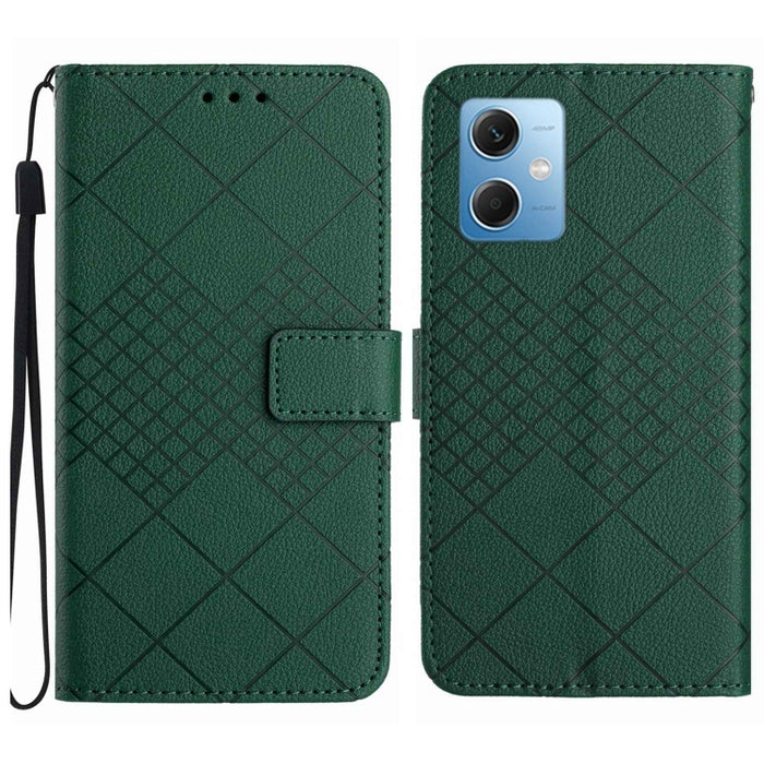 Funda para teléfono de cuero con textura de cuadrícula rómbica, For Xiaomi Redmi Note 12 4G Global, For Xiaomi Redmi A1 / A2, For Xiaomi Redmi 11A / Poco C55, For Xiaomi Redmi Note 12 Pro+ India, For Xiaomi Redmi Note 12 Pro India                      ...