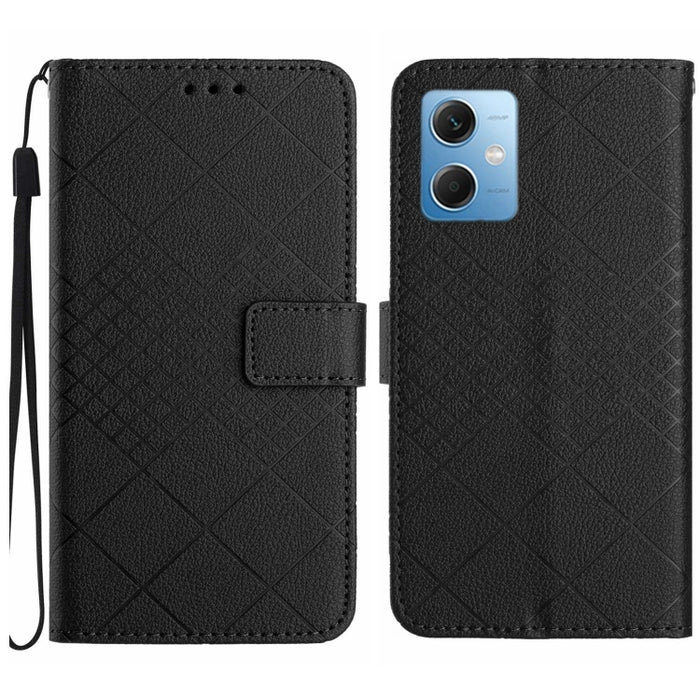 Funda para teléfono de cuero con textura de cuadrícula rómbica, For Xiaomi Redmi Note 12 4G Global, For Xiaomi Redmi A1 / A2, For Xiaomi Redmi 11A / Poco C55, For Xiaomi Redmi Note 12 Pro+ India, For Xiaomi Redmi Note 12 Pro India                      ...