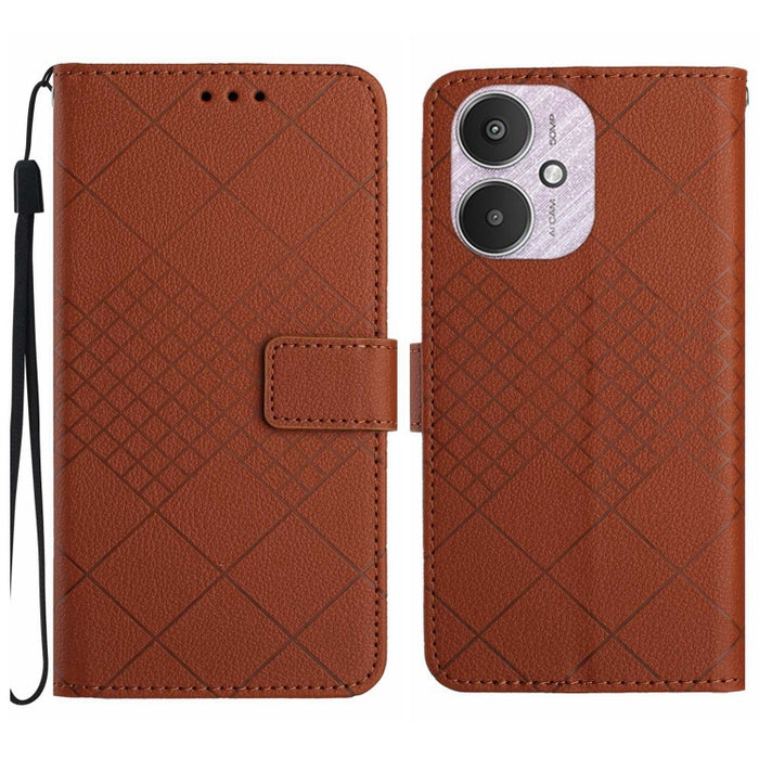 Funda para teléfono de cuero con textura de cuadrícula rómbica, For Xiaomi Redmi 13 4G Global / 5G Global, For Xiaomi Redmi A3, For Xiaomi Redmi Note 13 4G Global, For Xiaomi Redmi 13C 5G, For Xiaomi 14 Ultra, For Xiaomi 14 Pro, For Xiaomi 14          ...