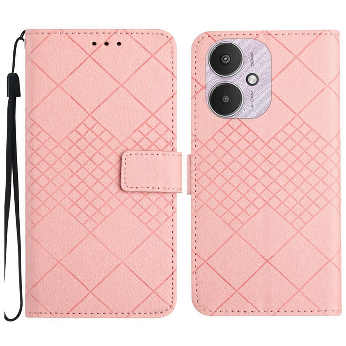 Funda para teléfono de cuero con textura de cuadrícula rómbica, For Xiaomi Redmi 13 4G Global / 5G Global, For Xiaomi Redmi A3, For Xiaomi Redmi Note 13 4G Global, For Xiaomi Redmi 13C 5G, For Xiaomi 14 Ultra, For Xiaomi 14 Pro, For Xiaomi 14          ...
